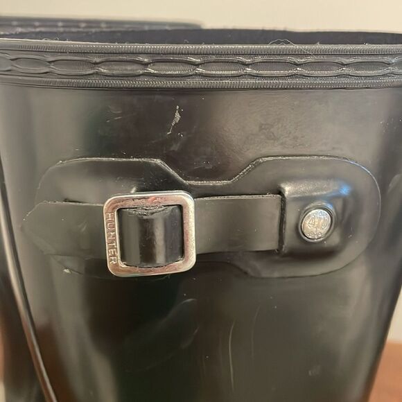 HUNTER Kids Boots 12” Original Gloss Black Size US 3 B / 4 G - Picture 9 of 12